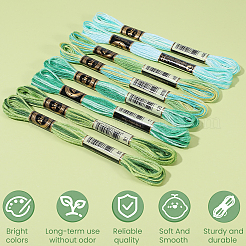 20 Knäuel 4 Farben 6-lagiges Polyester-Stickgarn&nbsp;OCOR-CY0004-38D