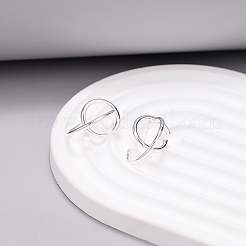 Минималистичные серебряные серьги-гвоздики для женщин OO7633