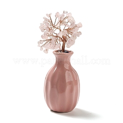 Украшения из натуральной крошки розового кварца DJEW-P017-A01