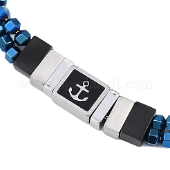 Браслеты из синтетического немагнитного гематита из бисера BJEW-S156-04P-C