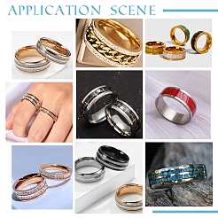 16 шт. 16 стиля 201 нержавеющая сталь рифленые кольца для пальцев STAS-UN0044-16