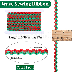 1 рулон полиэстеровой ленты с волнистой бахромой и пайетками&nbsp;OCOR-GF0005-72D