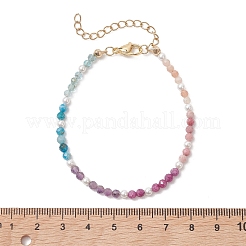 2 set di braccialetti con perline rotonde in 2 stili di rubino naturale&nbsp;BJEW-JB13555