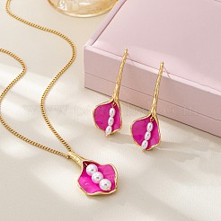 Подвески из эмалированного сплава с пластиковыми жемчужинами&nbsp;FS-WG966C8-01