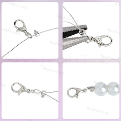 80個の真鍮つぶし玉  コラム  プラチナメッキ  0.4x0.3x0.2cm  穴：1mm&nbsp;KK-BBC0025-89P