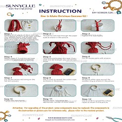 Weihnachts-DIY-Sets für handgefertigte Weihnachtsmann-Anhänger aus gewebter Baumwolle&nbsp;DIY-SC0028-12A