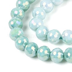 Антикоррозийные гальванические стеклянные бусины&nbsp;GLAA-N056-6mm-02