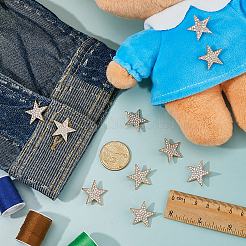 16 шт. пуговицы из сплава со стразами&nbsp;BUTT-FH0001-031A