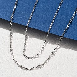 Латунные двухслойные ожерелья&nbsp;NJEW-D302-51P