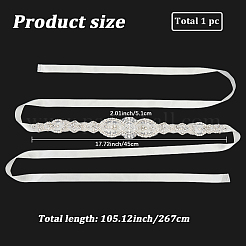 Цветочные полностью хрустальные стразы свадебные пояса ручной работы для свадебных платьев&nbsp;AJEW-WH20006-233B-02