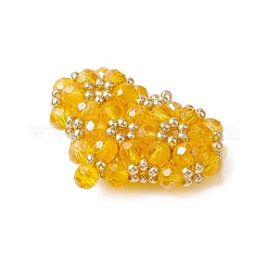 シードビーズ ビーズチャーム  ハートペンダント  ミックスカラー  25x33x8.5mm  穴：4mm&nbsp;PALLOY-MZ00341
