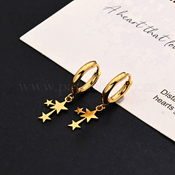 Серьги-кольца из нержавеющей стали в форме звезды&nbsp;RH0500