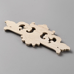 Artisanat d'applique onlay sculpté en bois massif naturel&nbsp;AJEW-WH0528-40C
