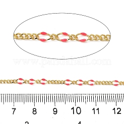 Латунные эмалевые цепи фигаро CHC-L053-09G-06