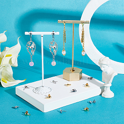 100 шт. 2-цветная фурнитура для сережек-гвоздиков из нержавеющей стали 304 в форме капли STAS-DC0009-67