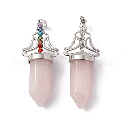 Натуральный розовый кварц большие остроконечные подвески&nbsp;G-I342-01P-10