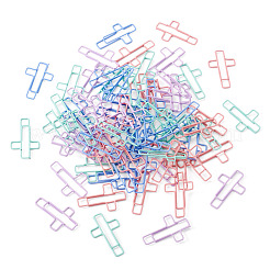 80 шт. 4-х цветные железные и пластиковые скрепки&nbsp;AJEW-TA0002-98