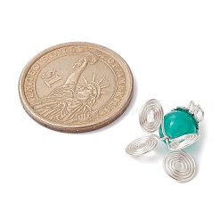 Pendentifs en perles de verre imitation jade&nbsp;PALLOY-JF02378
