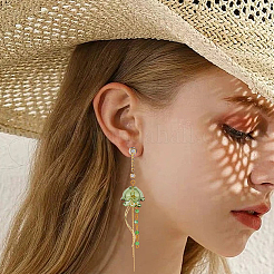 4 шт. подвески из латуни и стекла двух цветов&nbsp;PALLOY-WR00029