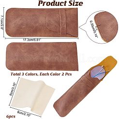 6 шт. сумка для очков из искусственной кожи pu AJEW-NB0003-36