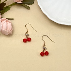 Комплекты из ожерелий и висячих серег из вишневого железа WG28C96-01