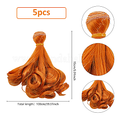 5 шт. высокотемпературное волокно длинная грушевидная завивка прическа кукольный парик волосы DOLL-DC0001-05A