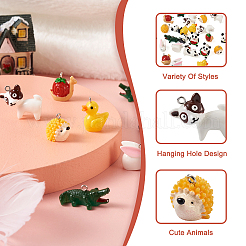 32шт 8 стиля непрозрачные подвески из смолы&nbsp;RESI-BY0001-04