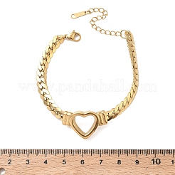 304 Edelstahl-Herzgliederarmbänder&nbsp;BJEW-F544-01G