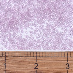 MIYUKIデリカビーズ  シリンダー  日本製シードビーズ  11/0  （db1402)透明な淡いバラ  1.3x1.6mm  穴：0.8mm  約2000PCS /ボトル  10 G /ボトル&nbsp;SEED-JP0008-DB1402