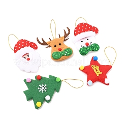 10 шт. 5 стиля тканевых подвесных украшений FIND-FS0003-28