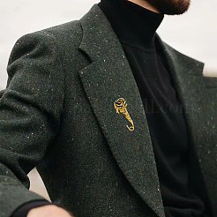 1 пара булавок для килта из цинкового сплава&nbsp;JEWB-FH0002-44AS