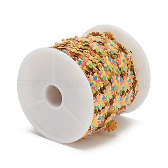 Звенья цепи из золотой латуни ручной работы CHC-K011-06G