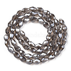 Стеклянные бусины с гальваническим покрытием &nbsp;EGLA-R008-6x4mm-11