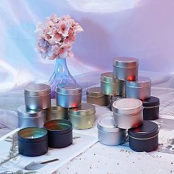 鉄製キャンドルボトル＆ブリキキャンドル缶  化粧品の貯蔵容器  ろうそく  キャンディー  ふた付き  ミックスカラー  16個/セット&nbsp;CON-NB0001-55