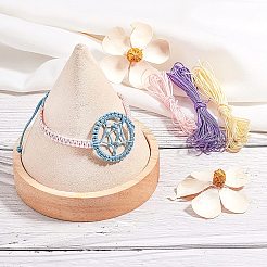 編み込みナイロン糸  ビーズ細工、ジュエリー製作、マクラメ工芸用の中国結び紐  レモンシフォン  0.5mm  約150ヤード/ロール&nbsp;NWIR-R006-0.5mm-520
