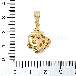 Ciondoli con medaglione in ottone zirconi a micro pavimentazione in ottone&nbsp;KK-H267-027G-01
