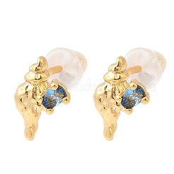 Латунь серьги EJEW-C158-11B-G