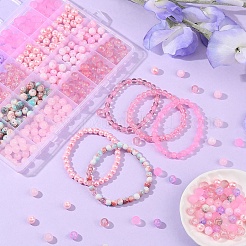 Наборы для изготовления браслетов из круглых стеклянных бусин своими руками&nbsp;DIY-YW0011-79