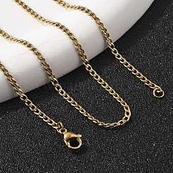 Ионное покрытие (ip) 304 нержавеющая сталь панцирные цепочки ожерелья&nbsp;NJEW-K099-04G