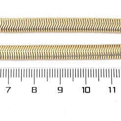 Ожерелье из латунных цепочек в елочку для мужчин и женщин NJEW-M193-01G