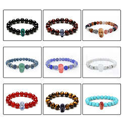 天然石ビーズ  スカル  15~17x19~22x9~13mm  穴：3~4mm  6個/セット&nbsp;G-PH0034-44