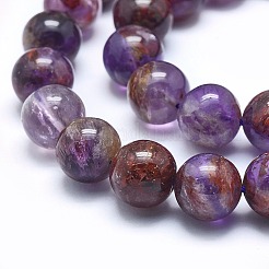 Fili di perline di quarzo lodolite viola naturale fantasma&nbsp;LS-G-J373-05A-12mm