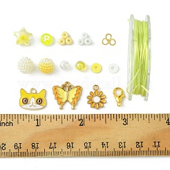 Kit di gioielli con braccialetti rotondi in acrilico e perle di vetro fai da te&nbsp;DIY-FS0006-29E