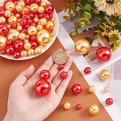 Градиент круглый бусины из АБС-пластика имитация жемчуга без отверстий FIND-PH0007-81