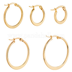 10 пара серег-колец из нержавеющей стали 304 EJEW-BBC0001-93