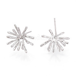 Фурнитура для полупросверленных бусин из латуни KK-T071-08P