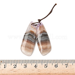 Подвески из натурального аметиста и кружевного агата&nbsp;G-S398-03J