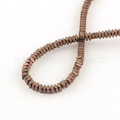 Ограненный квадрат Electroplate немагнитные нити шарик синтетический гематит G-S203-24C