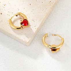 Милые и стильные классические серьги-кольца в форме сердца из нержавеющей стали 201&nbsp;CI7113
