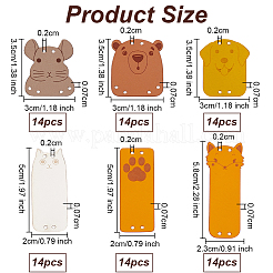 84 шт. 6 стиля этикеток из искусственной кожи FIND-OC0003-73